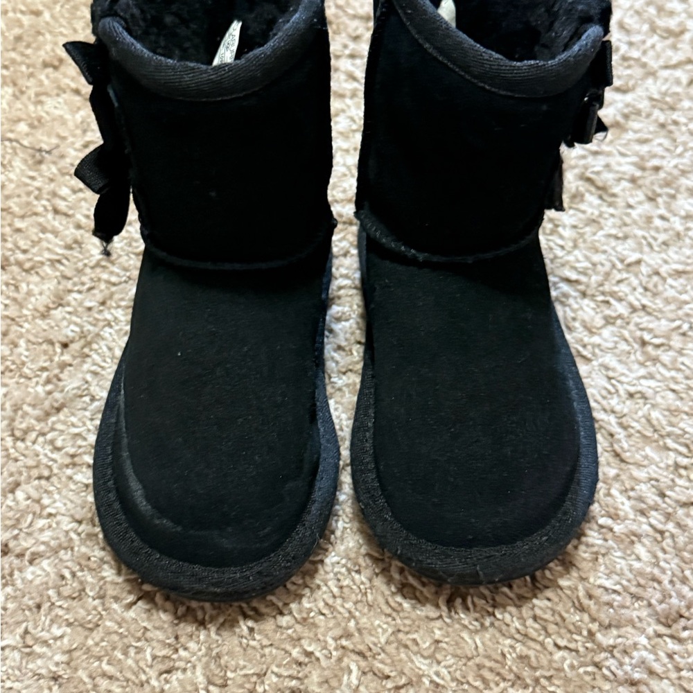 Koolaburra Black Suede Boots with Bow Accent